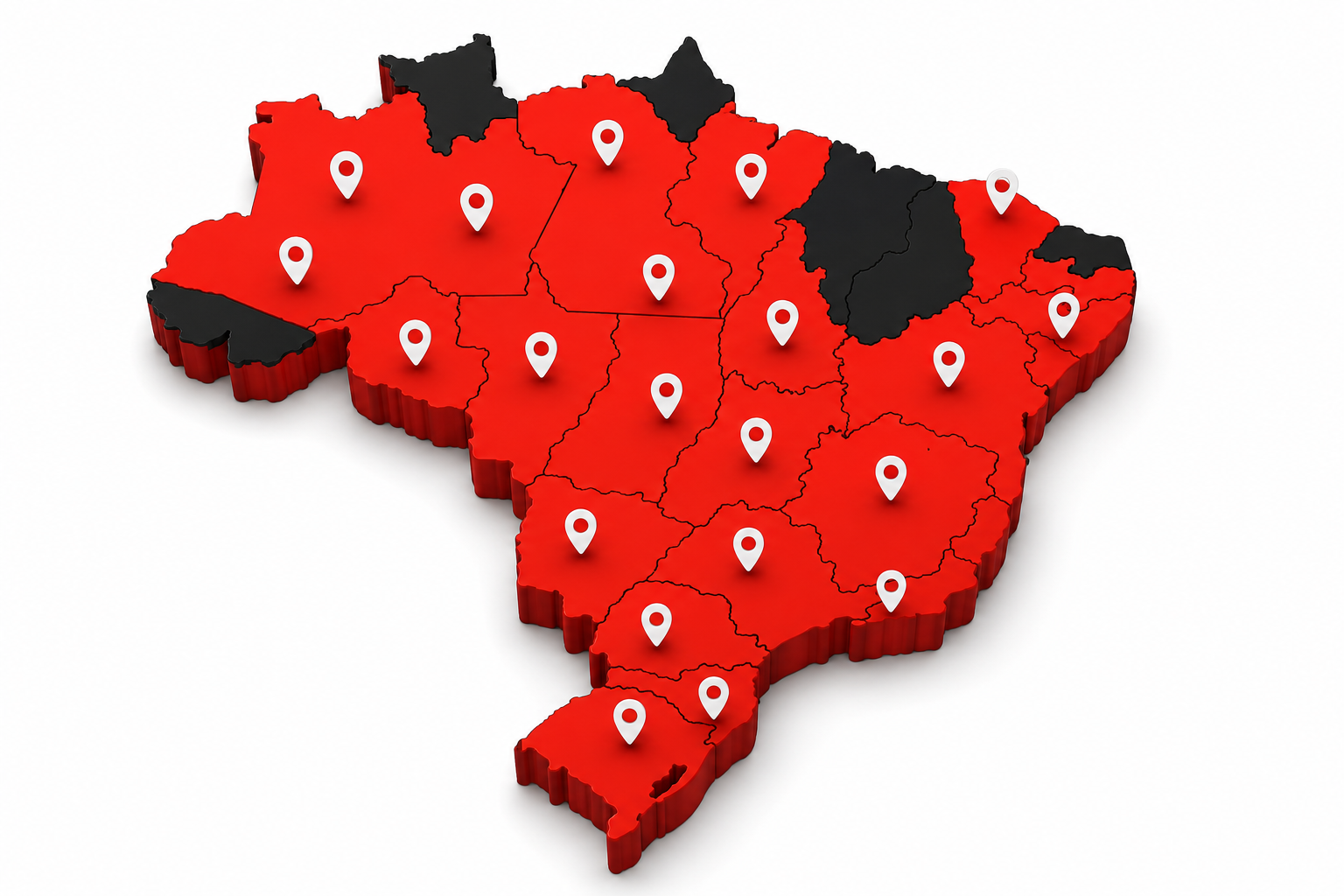 Mapa do Brasil - atuação START