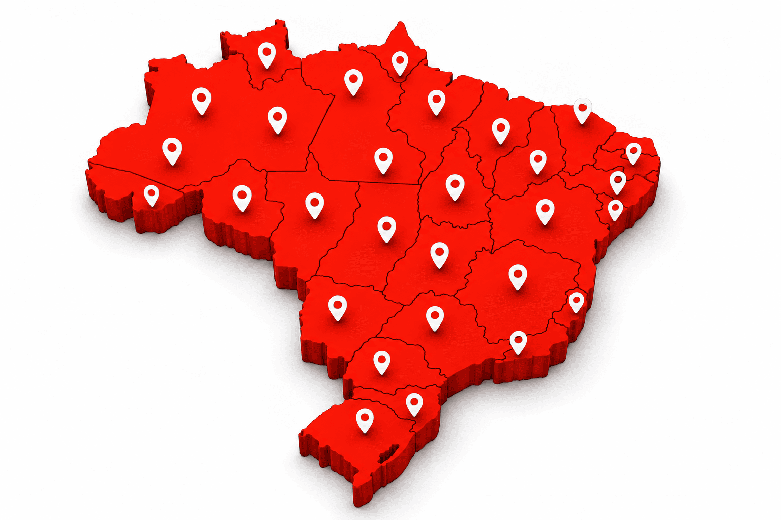 Mapa do Brasil - atuação START